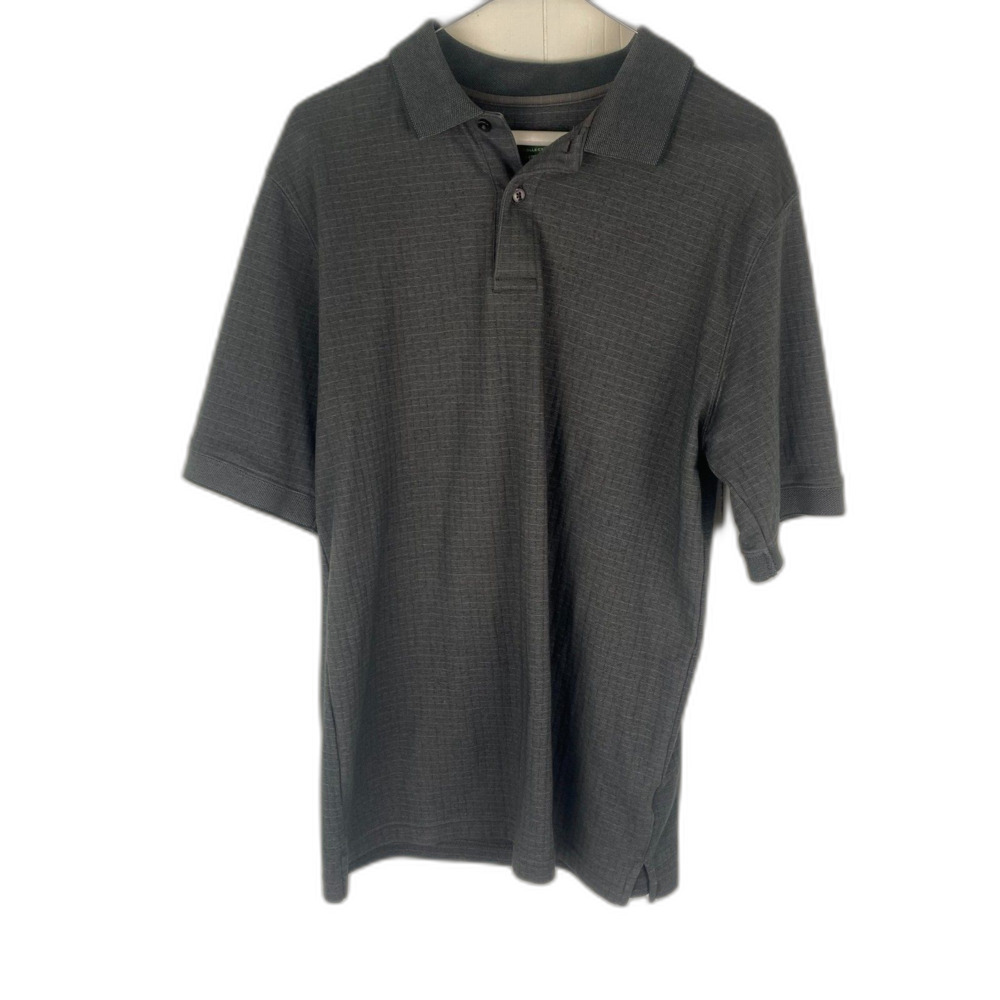 David Taylor Collection Collared Short Sleeve Polo Shirt Men's Small in Grey